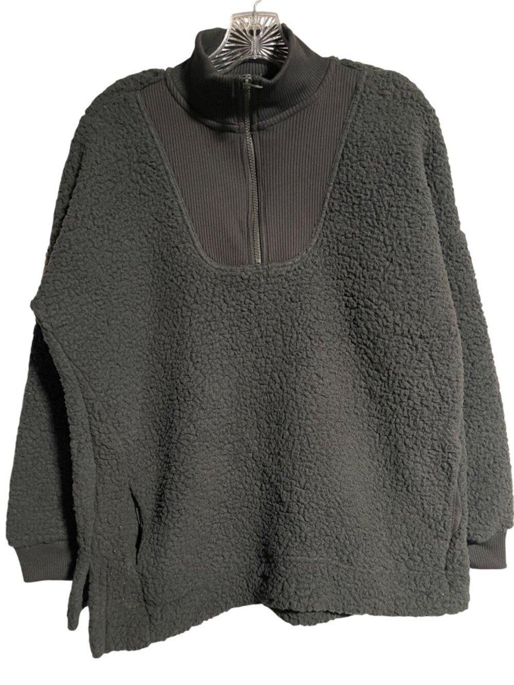 Aerie Dream Sherpa Quarter Zip Sweatshirt Womens XS Cozy